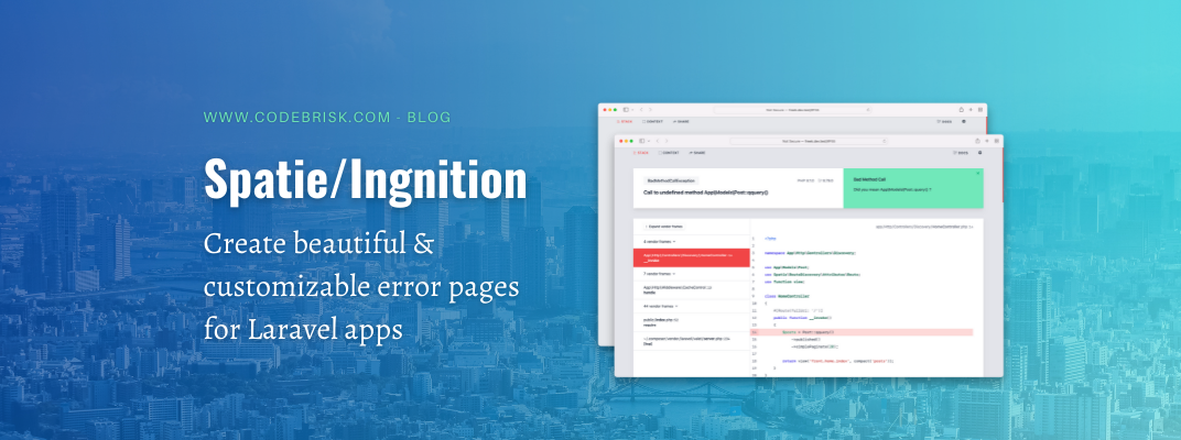 Create beautiful error pages for Laravel apps with Ignition cover image